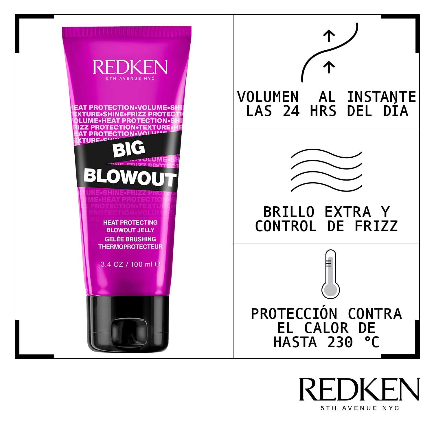 PROTECTOR TÉRMICO Y VOLUMINIZADOR PARA TODO TIPO DE CABELLO